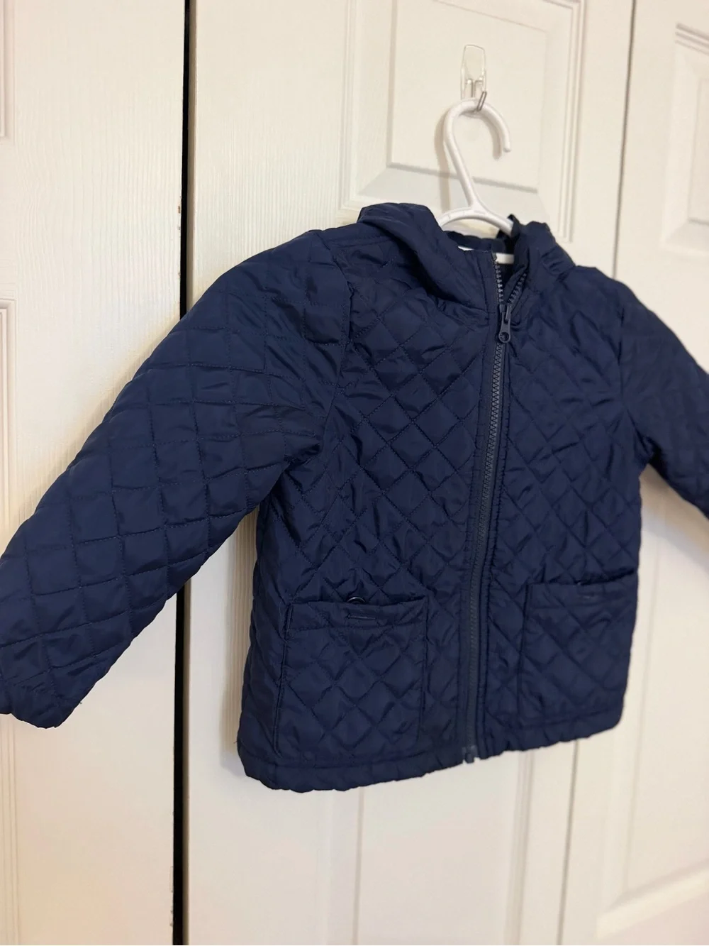 The Children's Place Navy Quilted Hooded Puffer Jacket